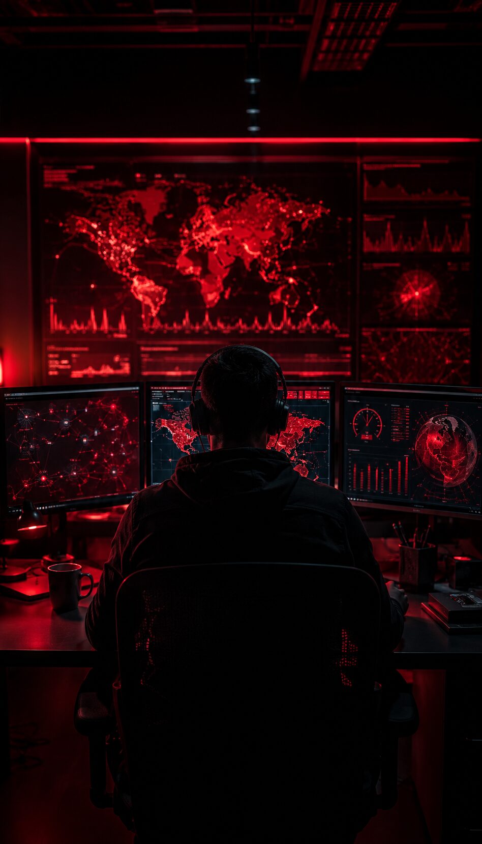 Servidor de seguridad con código de pentesting en terminal